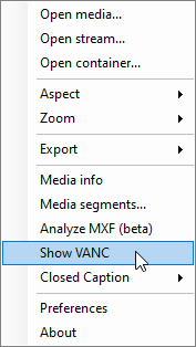 Show VANC option