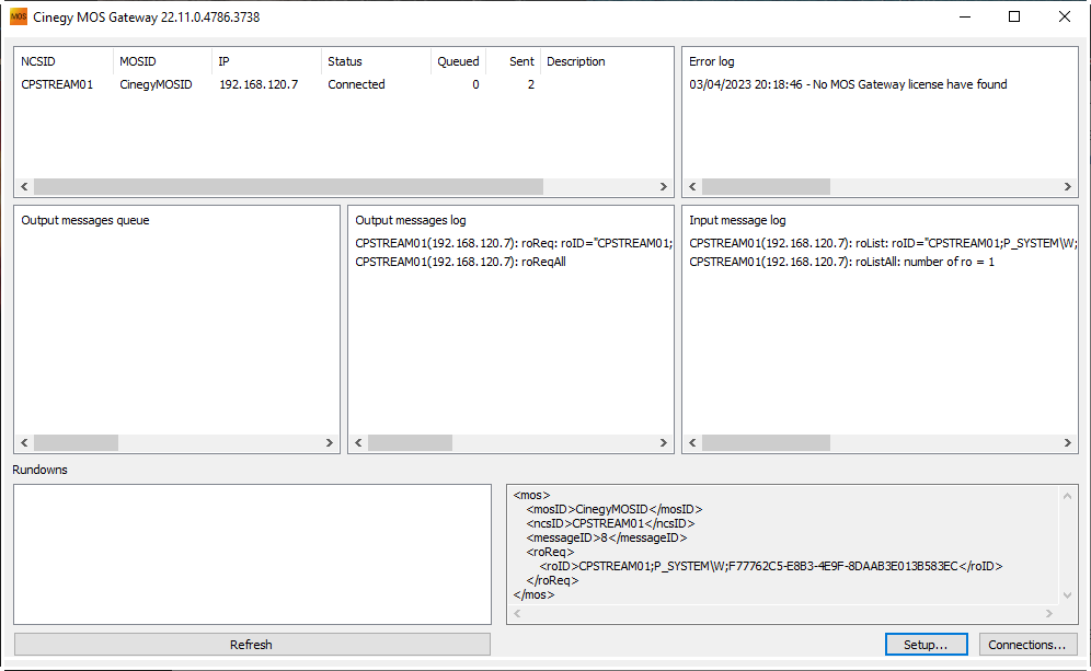 Cinegy_MOS_Gateway_configured