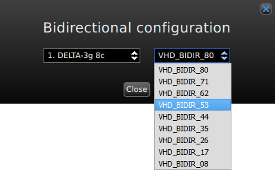 Bidirectional configuration