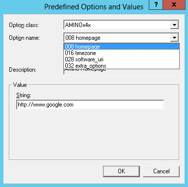 DHCP Options Screenshot 3