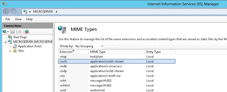 MIMETYPES Screenshot 1