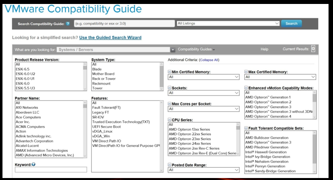 VMware Compatibility Guide