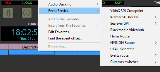 Event-Service-menu