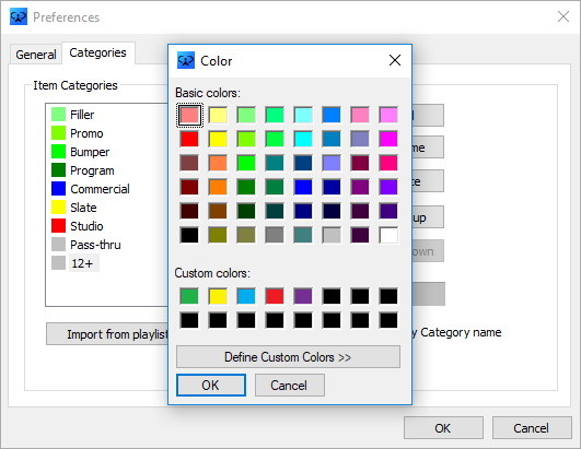 category color