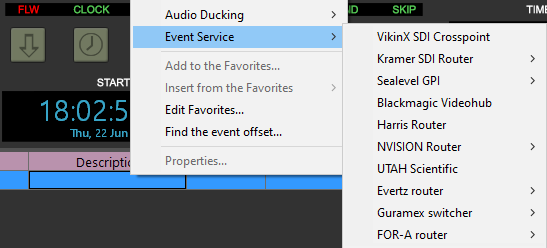 Event-Service-menu