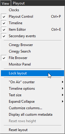 Lock layout