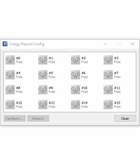 Playout Single Instance Config with CG