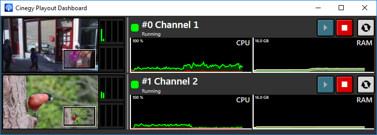 Playout dashboard