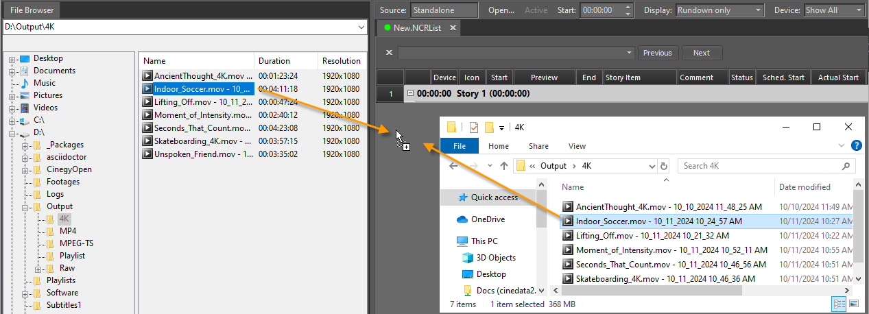 browser and file manager