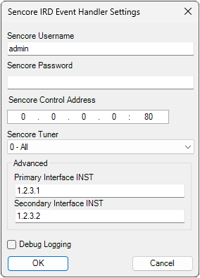 sencore_ird_settings