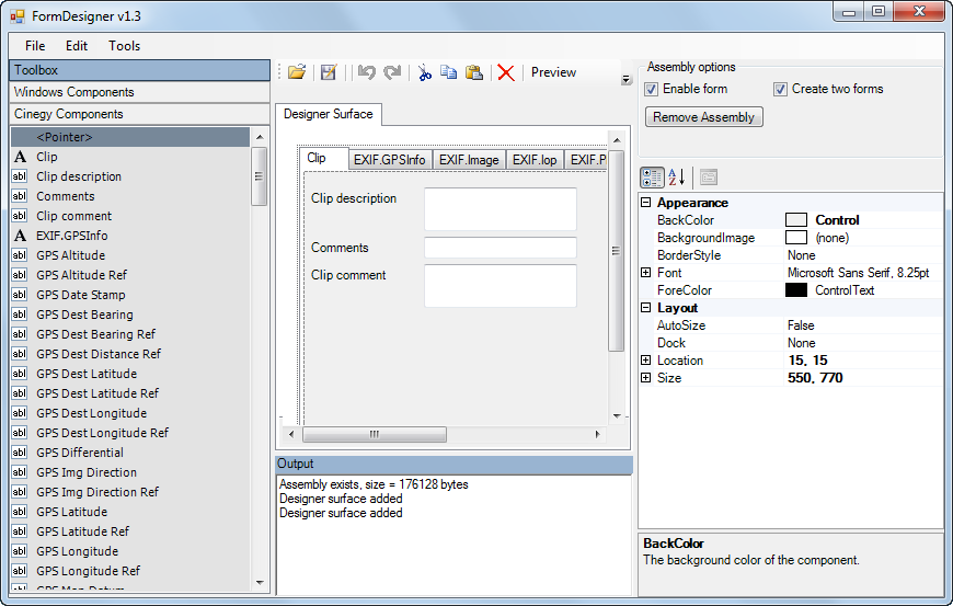 Form Designer_interface