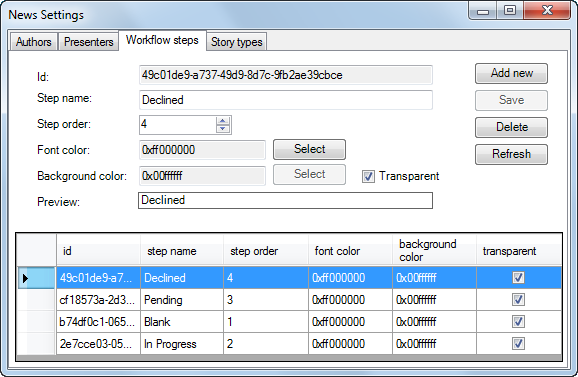 news_settings_workflow steps