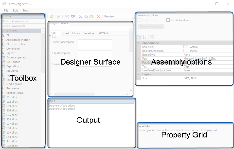 Form Designer_interface