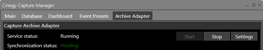 Archive_adapter_service_status