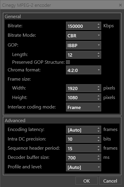 Cinegy MPEG-2 Encoder