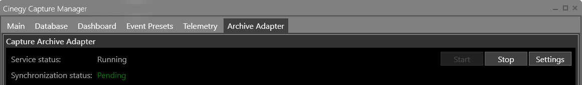 Archive_adapter_service_status