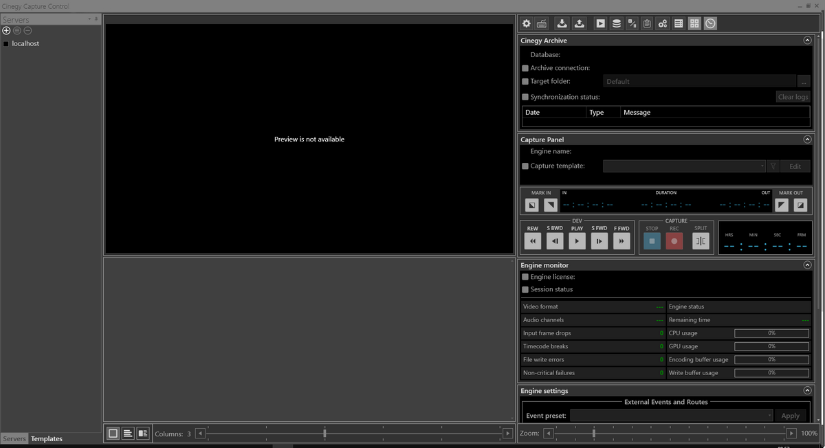 Cinegy_Capture_Client_interface