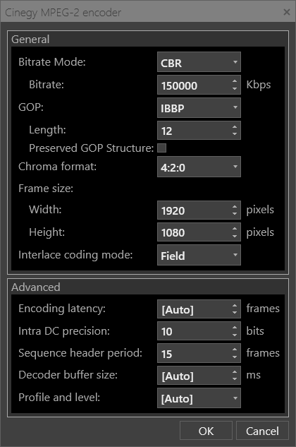 Cinegy MPEG-2 Encoder