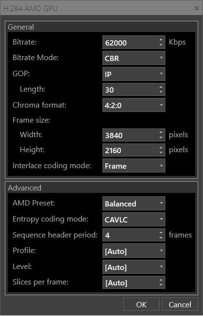 H264 AMD GPU profile