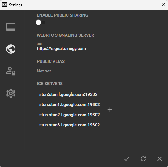 Public share off