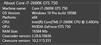 Cinescore About this computer