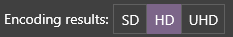 Encoding results