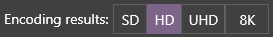 Encoding results