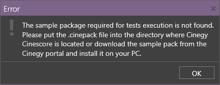 Tests error
