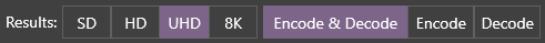 Encoding results