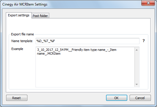 Air_MCRItem_Export_settings