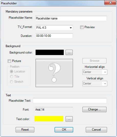 add placeholder dialog