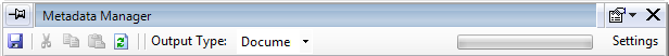 metadata manager_toolbar