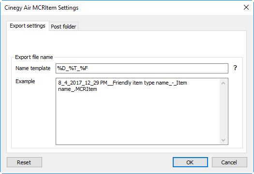 Air_MCRItem_Export_settings