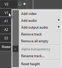 Alpha transparency for V1