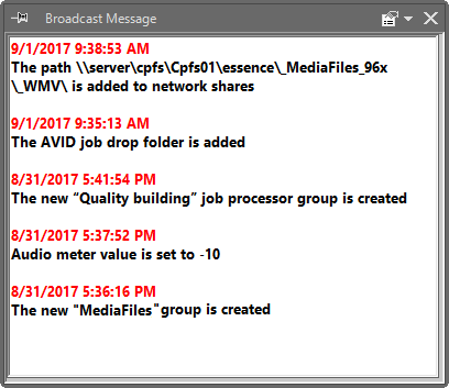broadcast message