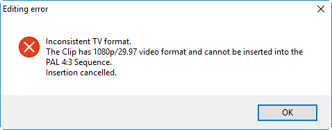 clip insertion error