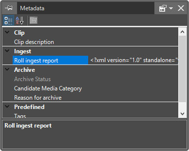 ingest report_XML format