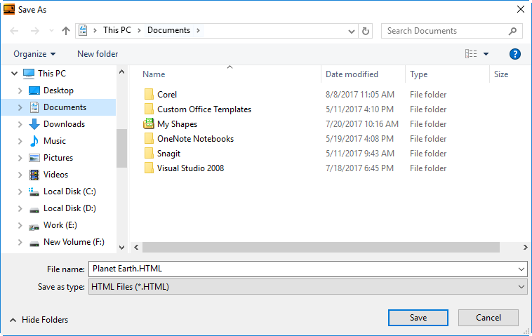 metadata manager_save dialog