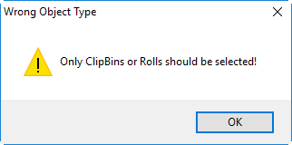 metadata manager_wrong object type