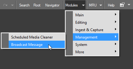 Broadcast Message command