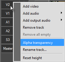 Alpha transparency