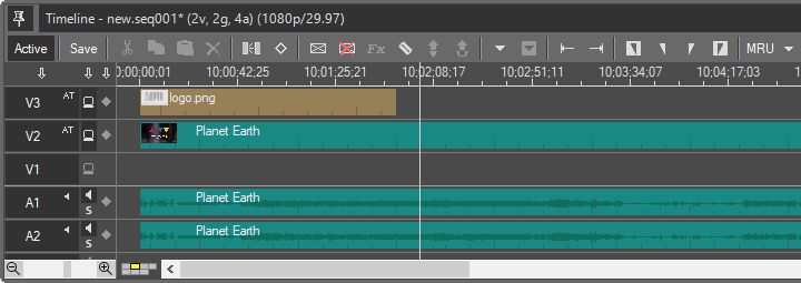 Alpha mode timeline
