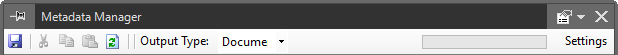 metadata manager_toolbar