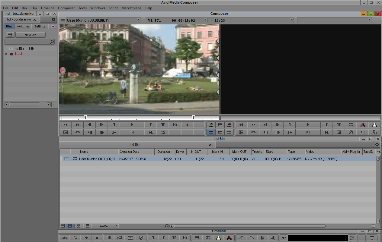 clip in Avid