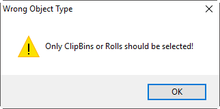metadata manager_wrong object type