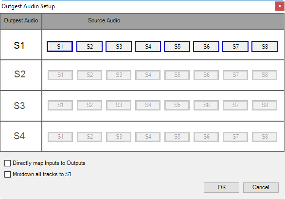 outgest audio setup