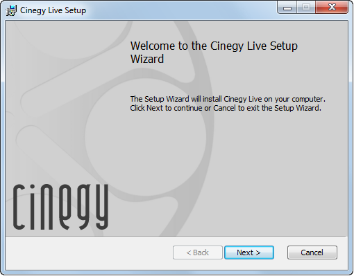 Setup wizard