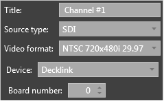 Decklink input settings