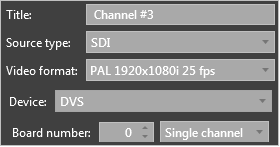 DVS input settings