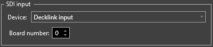 Decklink input settings